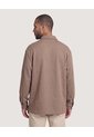 Sobrecamisa Con Bolsillos  Para Hombre Café Ostu de Ostu