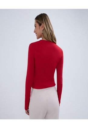 Camiseta Para Mujer Manga Larga Color Rojo Marca Ostu #40092217