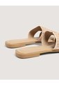 Sandalias Brillos Glam  Para Mujer Beige Ostu de Ostu