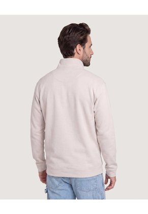 Buzo Half Zip Para Hombre Café Ostu