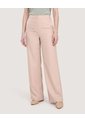 Pantalón Wide Leg Con Pinzas  Para Mujer Beige Ostu de Ostu