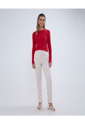 Camiseta Para Mujer Manga Larga Color Rojo Marca Ostu #40092217