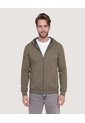Buzo Zipper Unicolor  Para Hombre Verde Ostu de Ostu