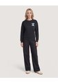 Buzo Stitch Nani Cuello Redondo  Para Mujer Negro Ostu de Ostu