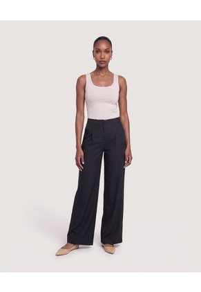 Top Basico Hombro Ancho  Para Mujer Beige Ostu