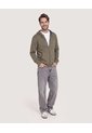 Buzo Zipper Unicolor  Para Hombre Verde Ostu de Ostu