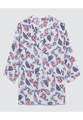 Blusa Para Mujer Manga 3/4 Color Azul Marca Ostu #40120835