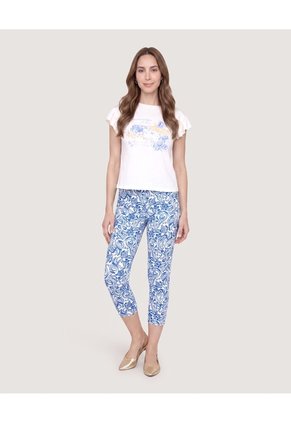 Camiseta Boleros Souvenir  Para Mujer Crema Ostu
