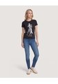 Camiseta Jack Y Sally Screen  Para Mujer Negro Ostu de Ostu