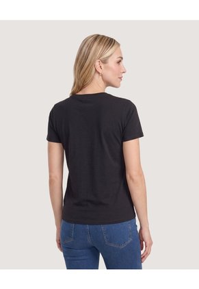 Camiseta Jack Y Sally Screen  Para Mujer Negro Ostu