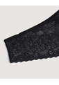 Panty Tanga En Encaje  Para Mujer Negro Ostu de Ostu