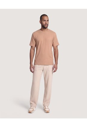 Jogger Straight Para Hombre Beige Ostu