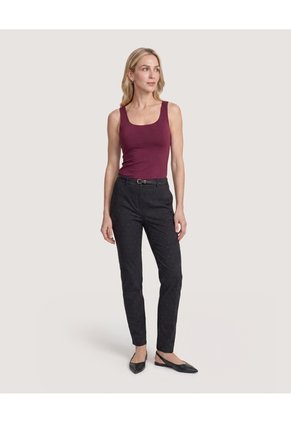 Pantalon Basico Tipo Chino  Para Mujer Negro Ostu