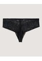 Panty Tanga En Encaje  Para Mujer Negro Ostu de Ostu