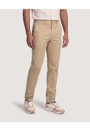 Pantalón Basico Chino Para Hombre Avena Ostu