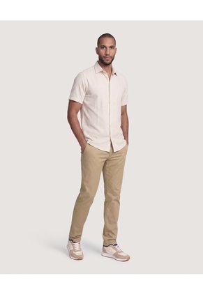 Pantalón Basico Chino Para Hombre Avena Ostu