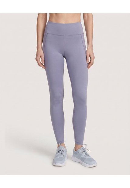Leggings Deportivo Con Bolsillos  Para Mujer Gris Ostu