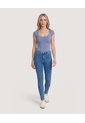 Body Escote Semicuadrado  Para Mujer Gris Ostu de Ostu