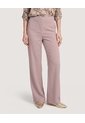 Pantalón Recto De Tiro Alto  Para Mujer Café Ostu de Ostu