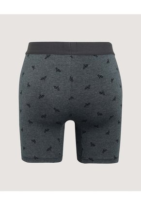 Boxer Medio Estampado  Para Hombre Negro Ostu