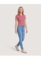 Polo Rayas Náuticas  Para Mujer Rojo Ostu de Ostu