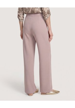 Pantalón Recto De Tiro Alto  Para Mujer Café Ostu