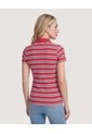 Polo Rayas Náuticas  Para Mujer Rojo Ostu de Ostu