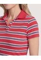 Polo Rayas Náuticas  Para Mujer Rojo Ostu de Ostu