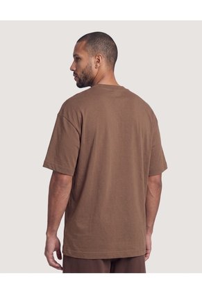Camiseta Jacquard Essential  Para Hombre Café Ostu