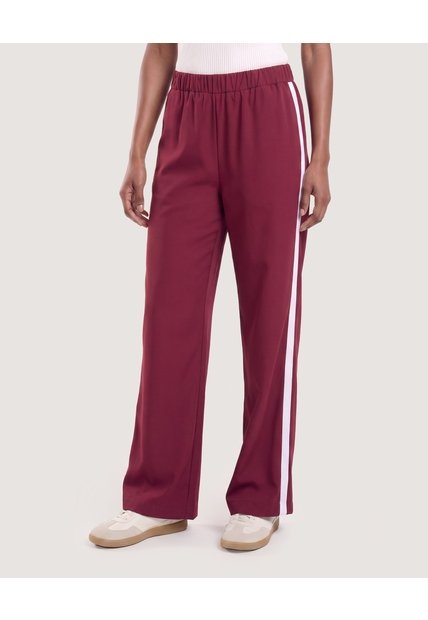 Pantalón Deportivo Bota Amplia  Para Mujer Vino Ostu