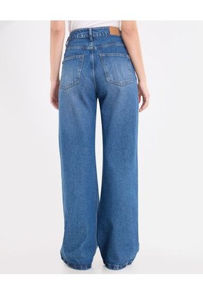 Jean  Para Mujer Wide-Leg Color Azul Marca Ostu #40160617
