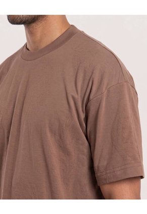 Camiseta Jacquard Essential  Para Hombre Café Ostu
