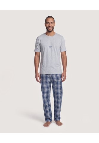 Pijama Con Rayas Clásicas  Para Hombre Azul Ostu Ostu