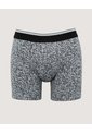 Boxer Corto Hojas Abstractas  Para Hombre Gris Ostu de Ostu