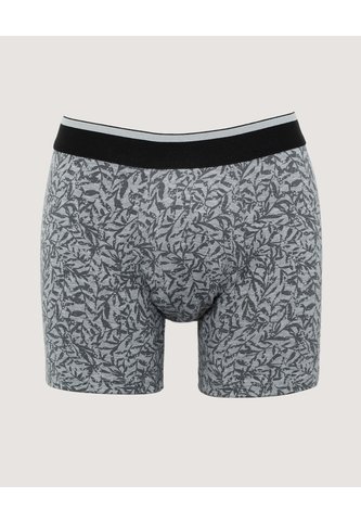 Boxer Corto Hojas Abstractas  Para Hombre Gris Ostu Ostu