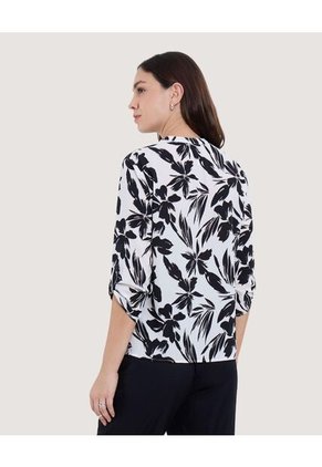 Blusa Para Mujer Manga 3/4 Color Negro Marca Ostu #40121100