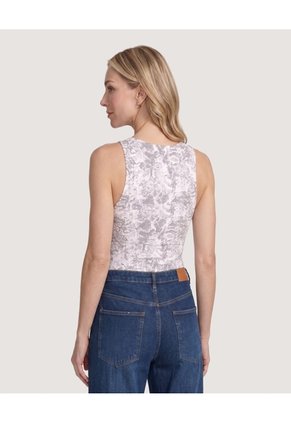 Body Básico Manga Sisa  Para Mujer Gris Ostu