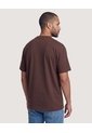 Camiseta Bordado Minimalista  Para Hombre Café Ostu de Ostu