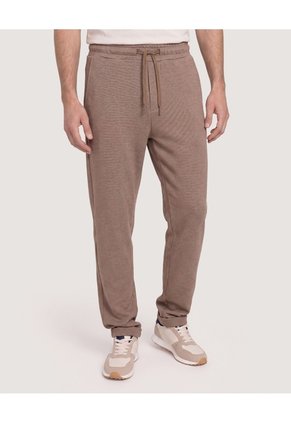Pantalón Jogger Texturizado Para Hombre Café Ostu