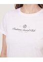 Camiseta Regular Estampada  Para Mujer Blanco Ostu de Ostu