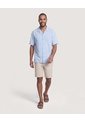 Camisa Resort De Manga Corta  Para Hombre Azul Ostu de Ostu