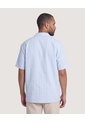 Camisa Resort De Manga Corta  Para Hombre Azul Ostu de Ostu