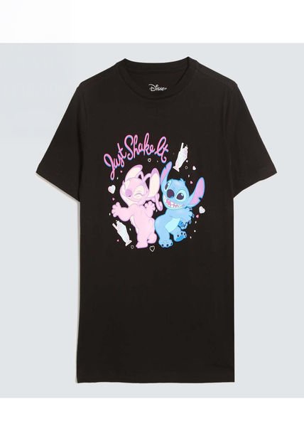 Camiseta Para Mujer Manga Corta Color Negro Marca Ostu #40092201