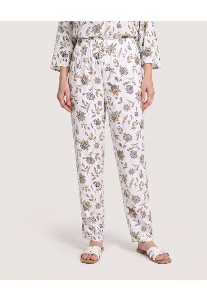 Jogger Con Bolsillos  Para Mujer Crema Ostu