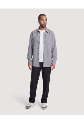 Pantalón Formal Regular Para Hombre Negro Ostu