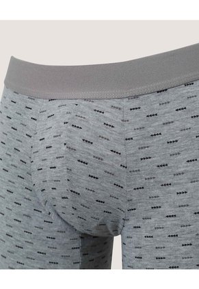 Boxer Medio Estampado Para Hombre Gris Ostu