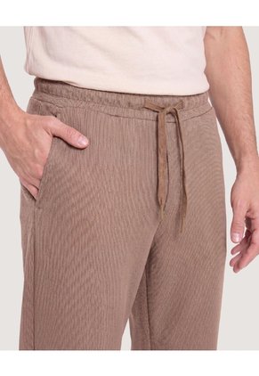 Pantalón Jogger Texturizado Para Hombre Café Ostu