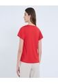 Camiseta Para Mujer Manga Corta Cuello Redondo Color Rojo Marca Ostu #40092419 de Ostu