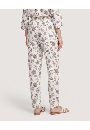 Jogger Con Bolsillos  Para Mujer Crema Ostu