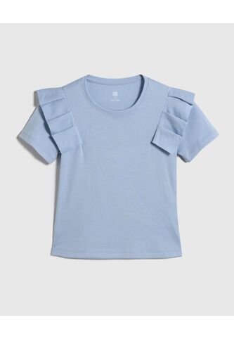 Camiseta Para Niña Manga Corta Color Azul  Marca Ostu #90090217 Ostu